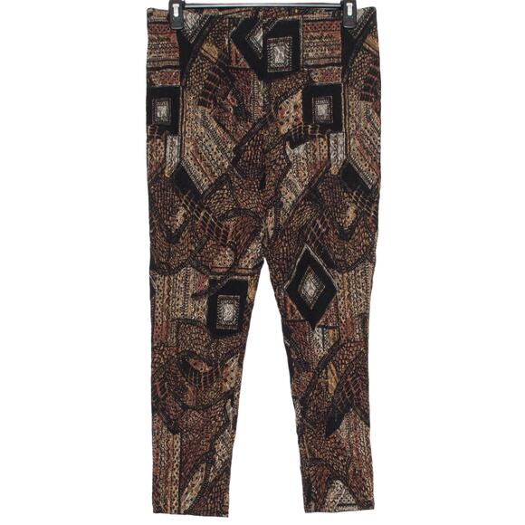 Joseph Ribkoff Pants Ankle Pull On High Rise Boho Artsy Travel Comfort Size 16 - Picture 1 of 4